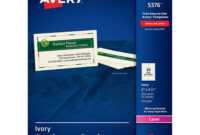 Avery® Laser Microperforated Business Cards, 2&quot; X 3 1/2&quot;, Ivory, Pack Of 250 with Office Depot Business Card Template