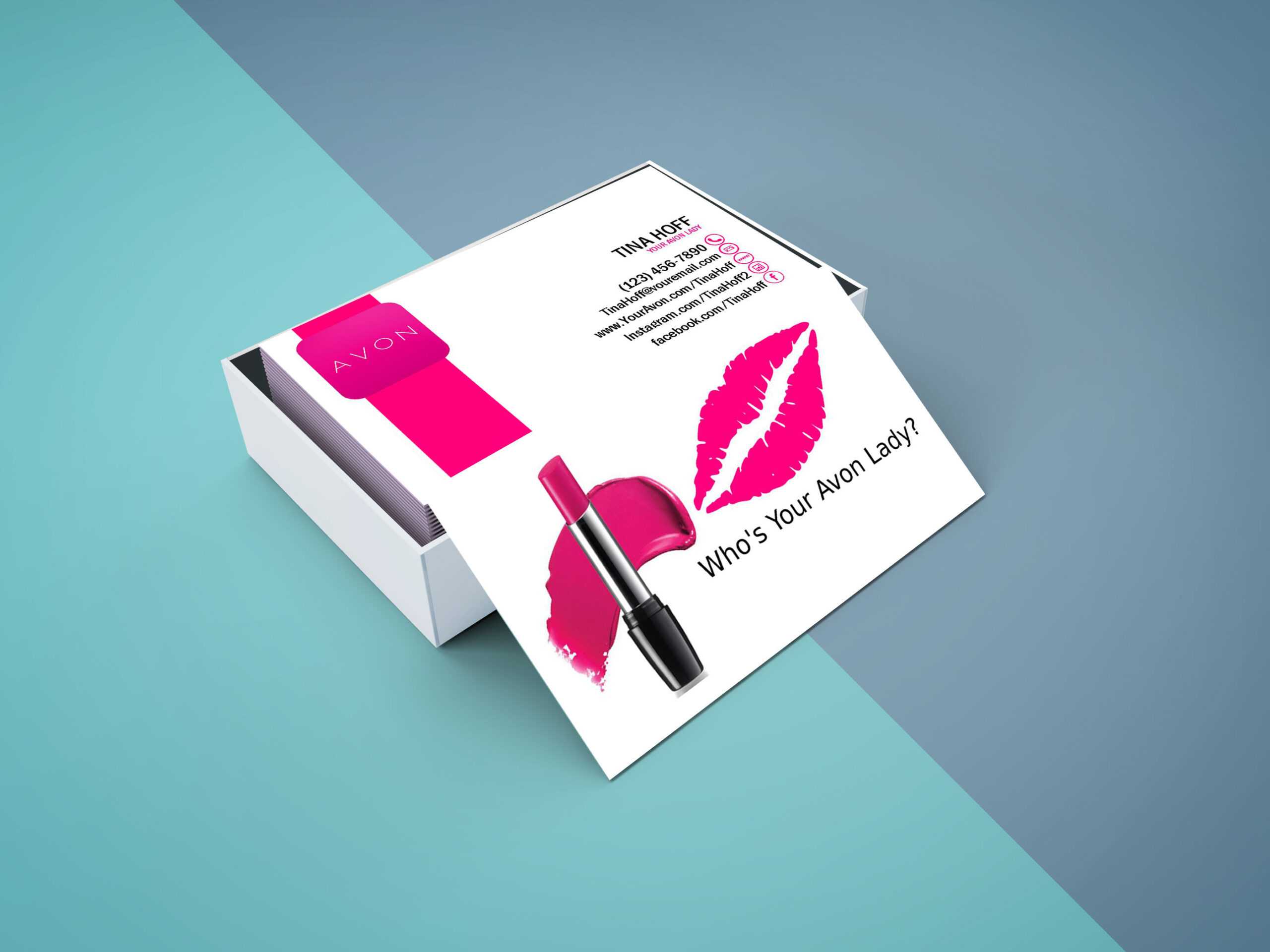 Avon Business Card – Digital File Or Printed – Free Shipping In Advocare Business Card Template