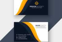 Awesome Yellow Business Card Template regarding Visiting Card Templates Download