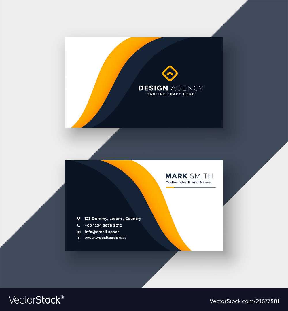 Awesome Yellow Business Card Template Throughout Visiting Card Illustrator Templates Download