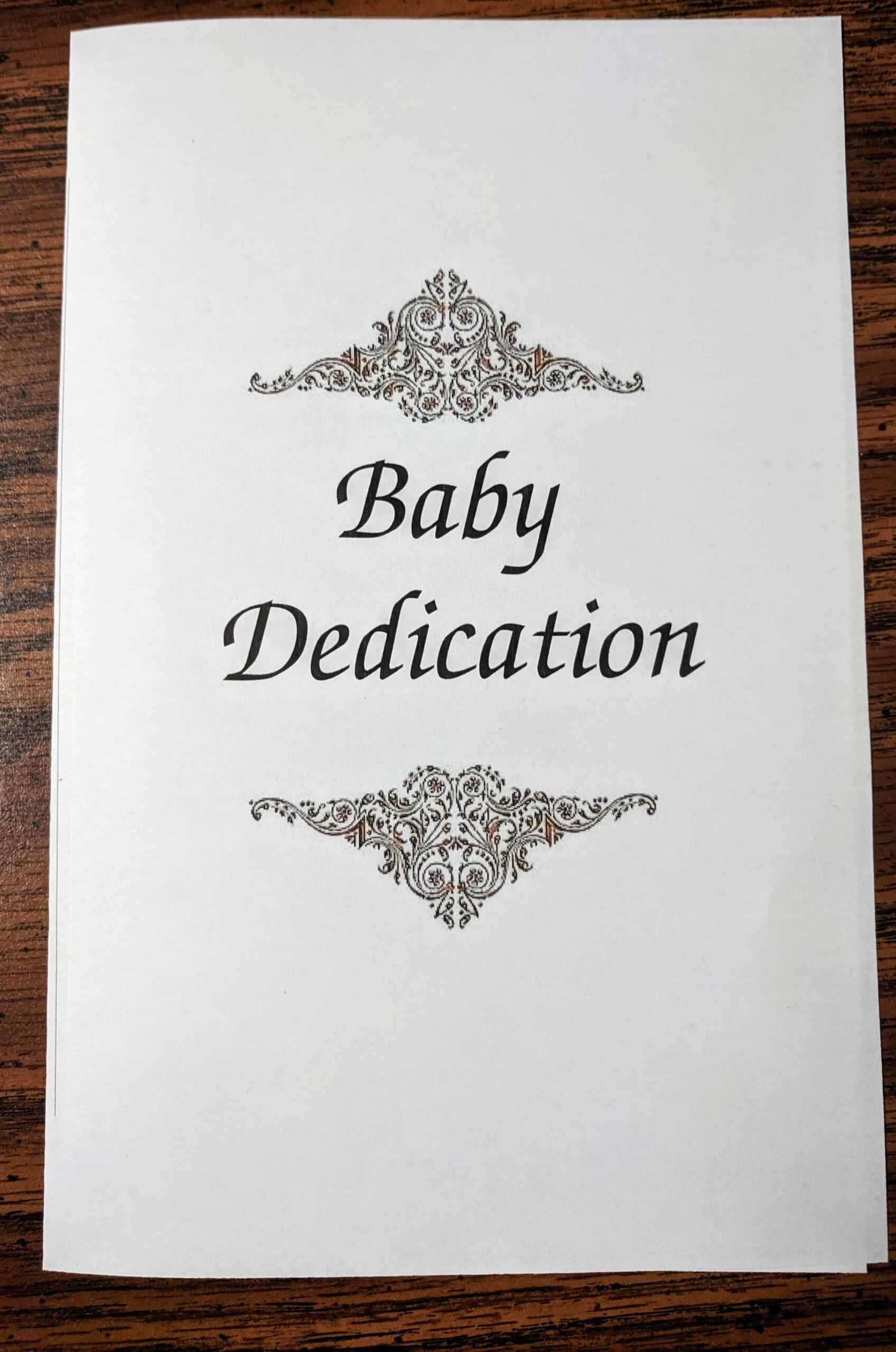 Baby Dedication" Ceremony Includes Prayer, Message, Certificate Pertaining To Baby Dedication Certificate Template