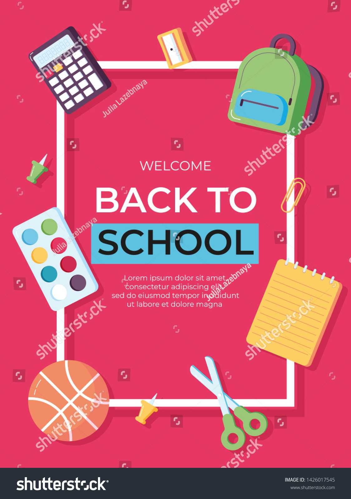 Back School Information Card Set Student Stock Vector Inside Student Information Card Template