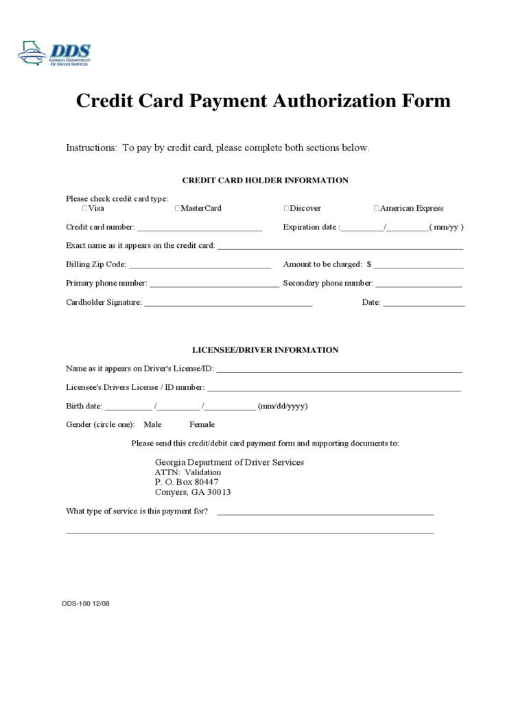 Banking Forms – 75 Free Templates In Pdf, Word, Excel Download Inside Credit Card Payment Form Template Pdf