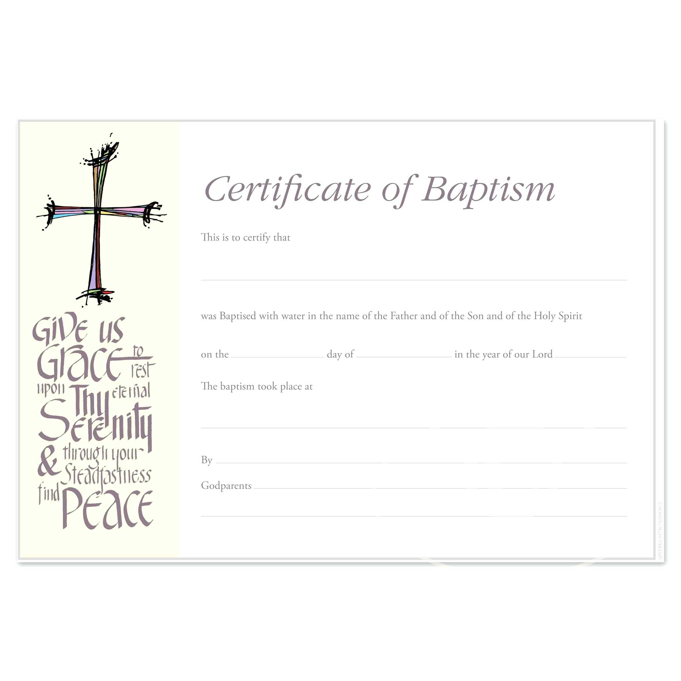 Baptism Certificate Template Word – Heartwork Regarding Christian Baptism Certificate Template