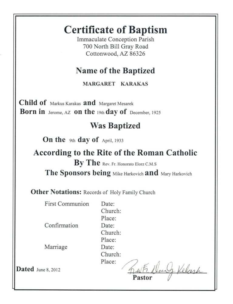 Baptism Class Certificate Template Free Printable Godparent Throughout ...