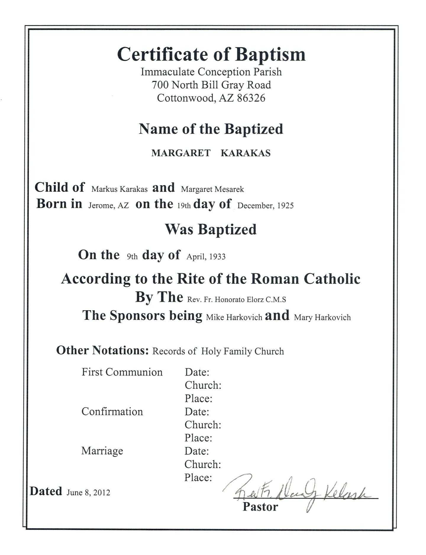 Baptism Class Certificate Template Free Printable Godparent Throughout Roman Catholic Baptism Certificate Template