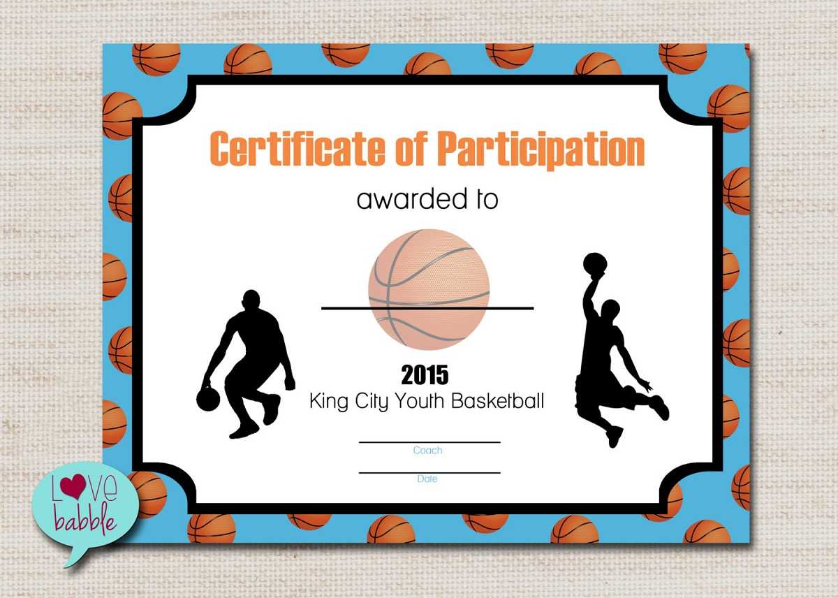 Basketball Awards Certificates | Printable Shelter For Sports Award Certificate Template Word