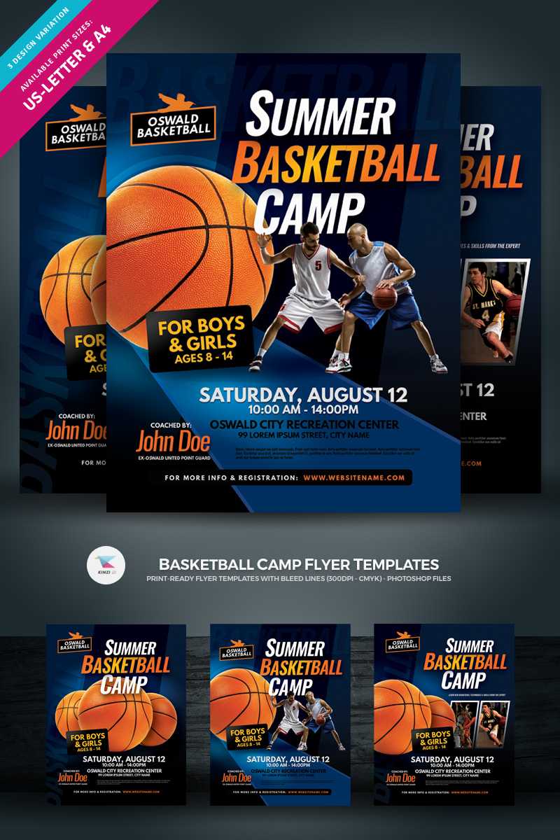 Basketball Camp Flyer Corporate Identity Template With Regard To Basketball Camp Brochure Template