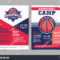 Basketball Camp Posters Flyer Basketball Ball Stock Vector within Basketball Camp Brochure Template