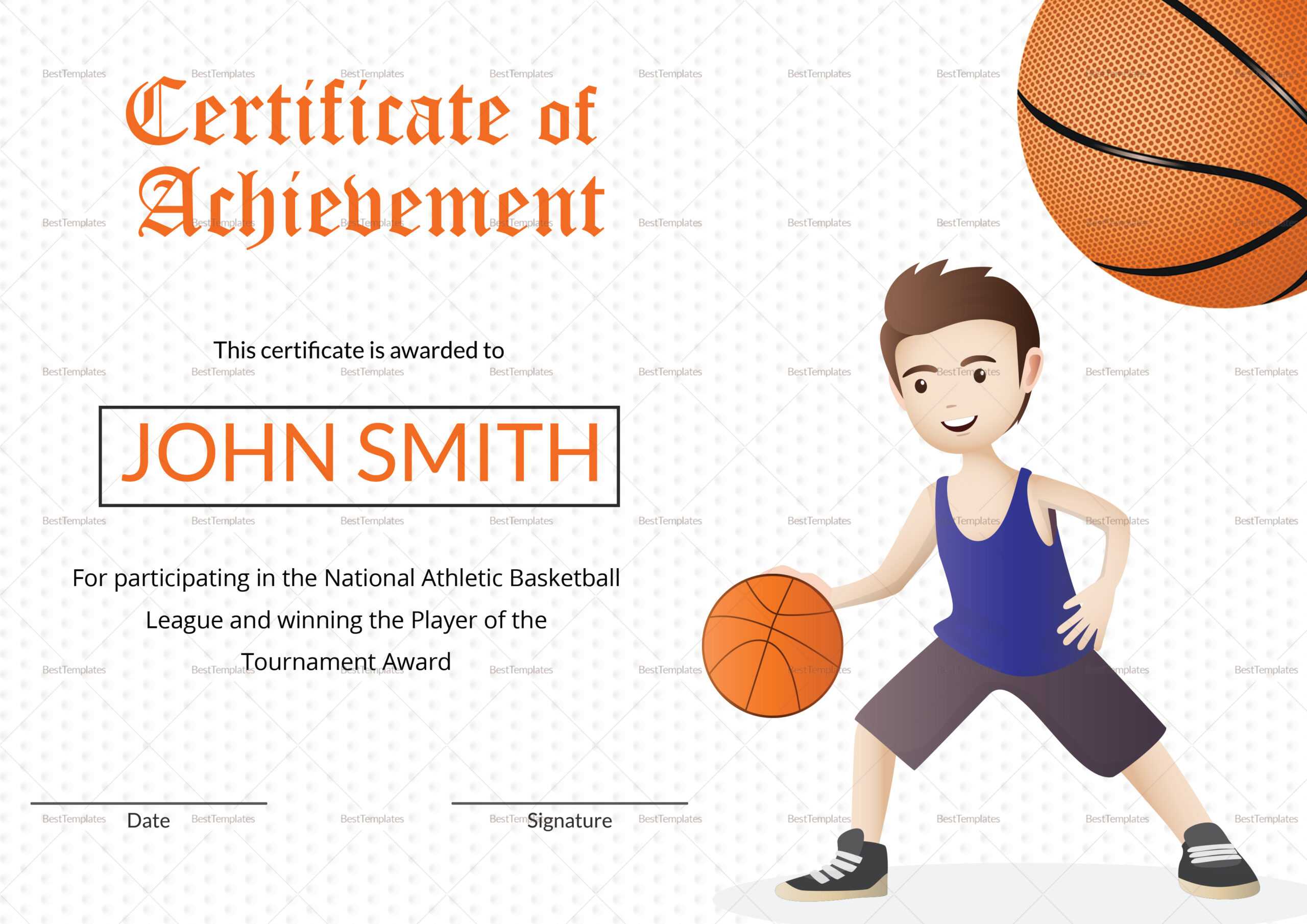 Basketball Certificate Template With Basketball Certificate Template