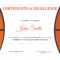 Basketball Excellence Award Certificate Template In Sports Award Certificate Template Word