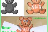 Bear Pop Up Card Tutorial - Craftulate with Teddy Bear Pop Up Card Template Free