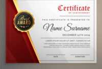Beautiful Certificate Template Design With Best pertaining to Beautiful Certificate Templates