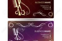 Beauty Salon And Hairdresser Business Card Template Vector in Hairdresser Business Card Templates Free