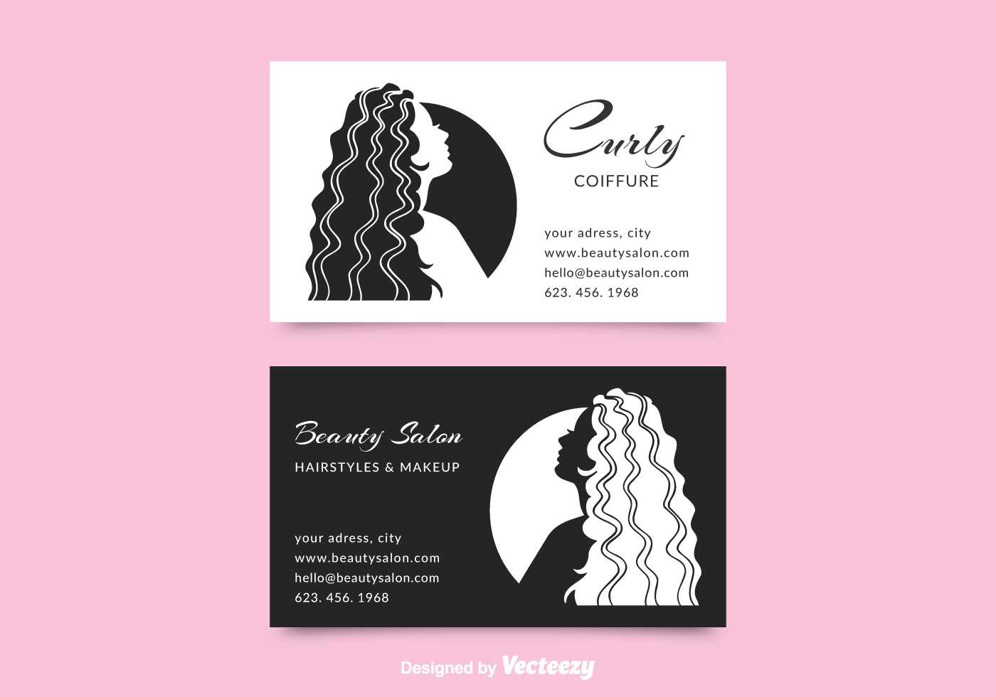 Beauty Salon Business Card Free Vector Art – (37 Free Downloads) Throughout Hairdresser Business Card Templates Free