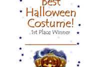 Best Halloween Costume Certificate Award throughout Halloween Costume Certificate Template