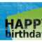 Birthday Card, Scratched Background (Blue, Green, Half Fold) Within Half Fold Greeting Card Template Word