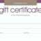 Birthday Gift Certificate Template Free Online Intended For Free Photography Gift Certificate Template