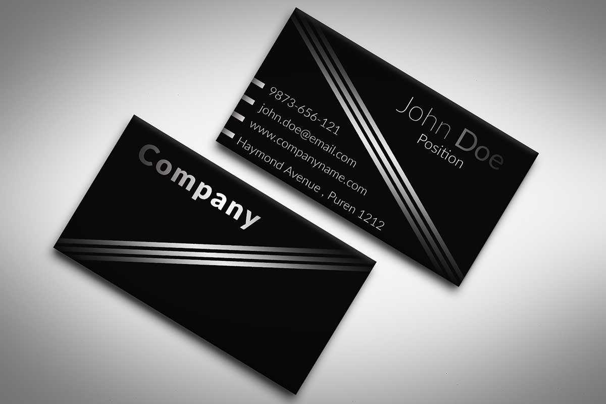 Black And White Business Card Template Intended For Black And White Business Cards Templates Free