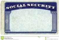 Blank American Social Security Card Stock Photo - Image Of in Social Security Card Template Pdf