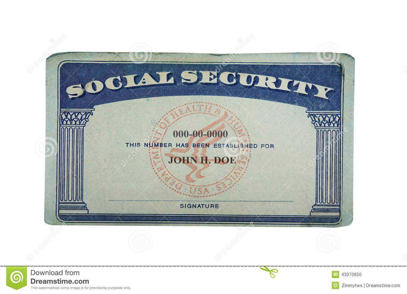 Blank Card Stock Photo. Image Of Financial, Card, Social Within Blank Social Security Card Template