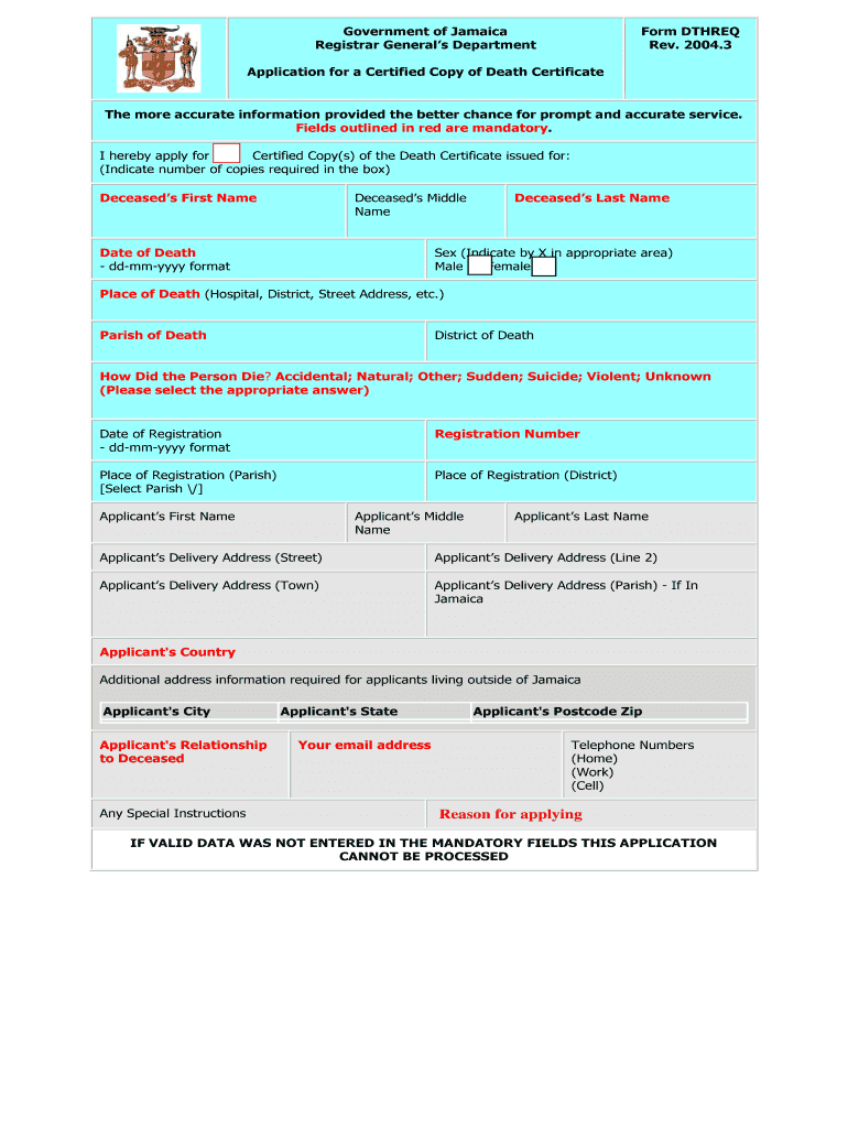 Blank Death Certificate Form Printable Philippines – Fill Within Fake Death Certificate Template