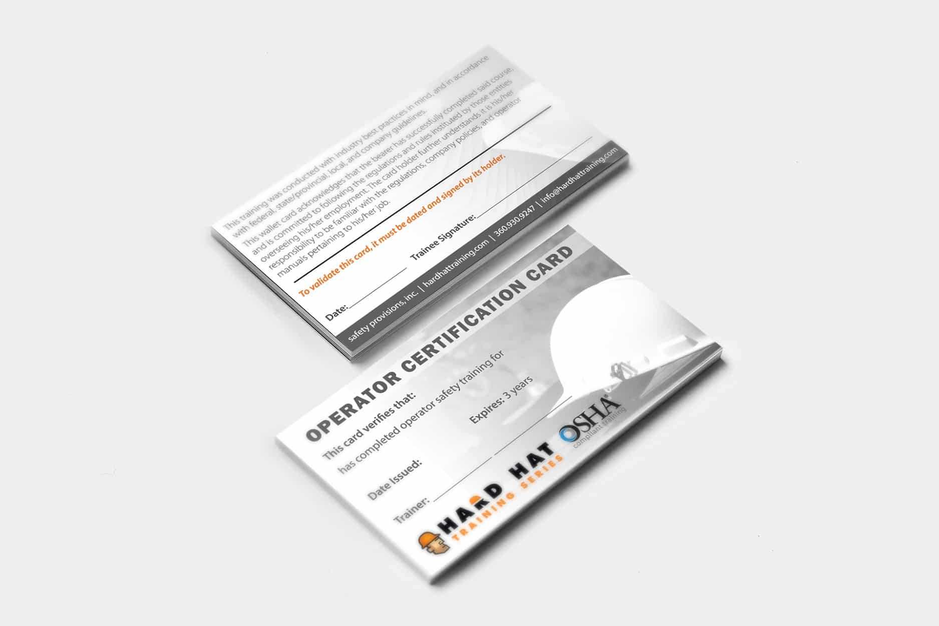 Blank Official Wallet Cards Throughout Forklift Certification Card Template