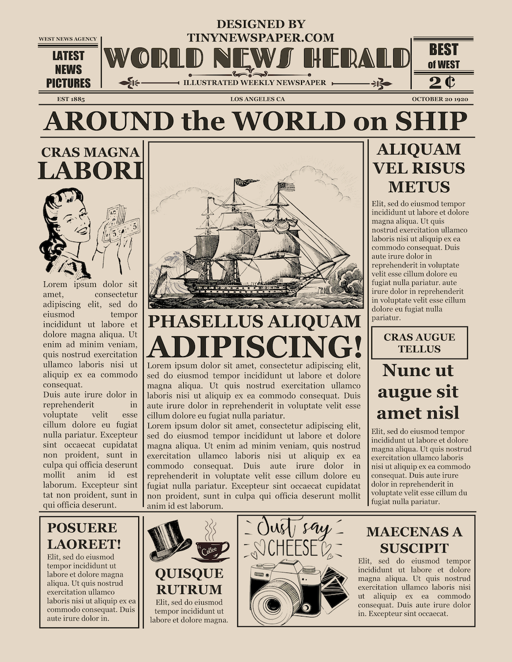 Blank Old Newspaper Template With Regard To Newspaper Template For Powerpoint