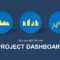 Blue Project Dashboard Powerpoint Template With Project Dashboard Template Powerpoint Free