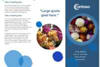 Blue Spheres Brochure in Free Template For Brochure Microsoft Office