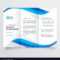 Blue Wavy Business Trifold Brochure Template Pertaining To Free Illustrator Brochure Templates Download