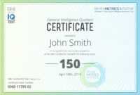 Bmi Certified Iq Test - Take The Most Accurate Online Iq Test! regarding Iq Certificate Template