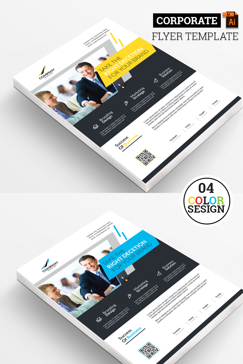 Brand Decision Flyer Corporate Identity Template Intended For Decision Card Template