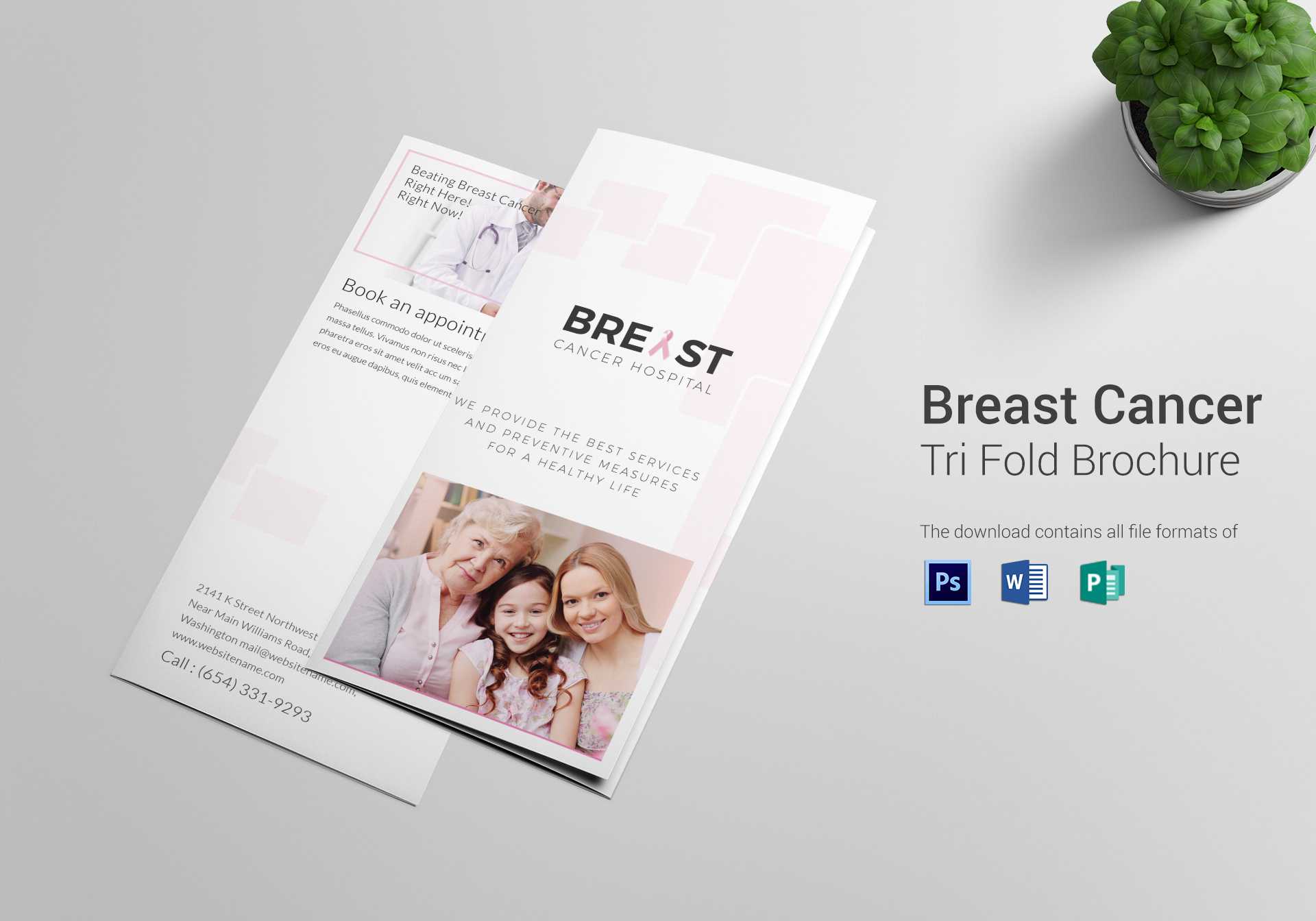 Breast Cancer Tri Fold Brochure Template Regarding Nutrition Brochure Template