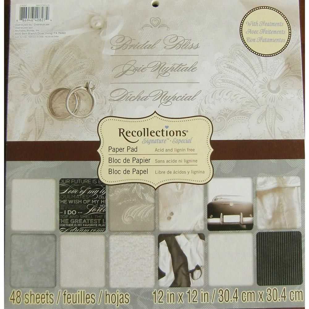 Bridal Bliss – Recollections Paper Pack Pertaining To Recollections Cards And Envelopes Templates