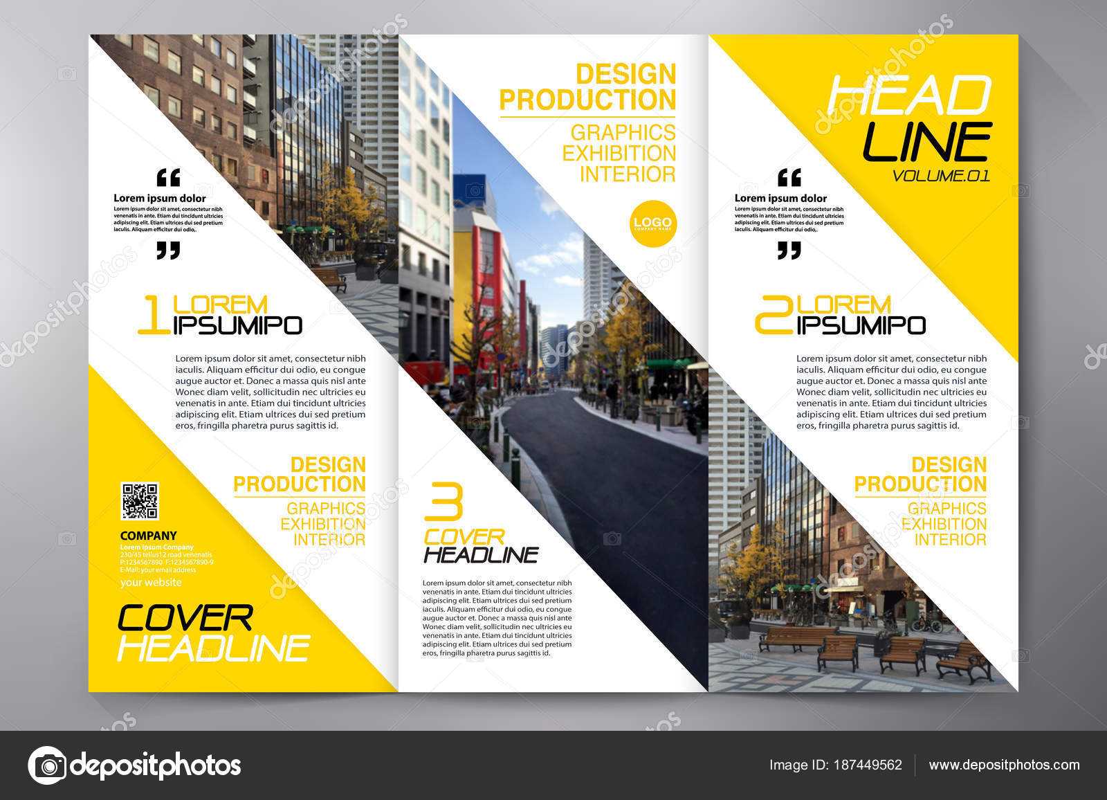 Brochure 3 Fold Flyer Design A4 Template. — Stock Vector Pertaining To E Brochure Design Templates