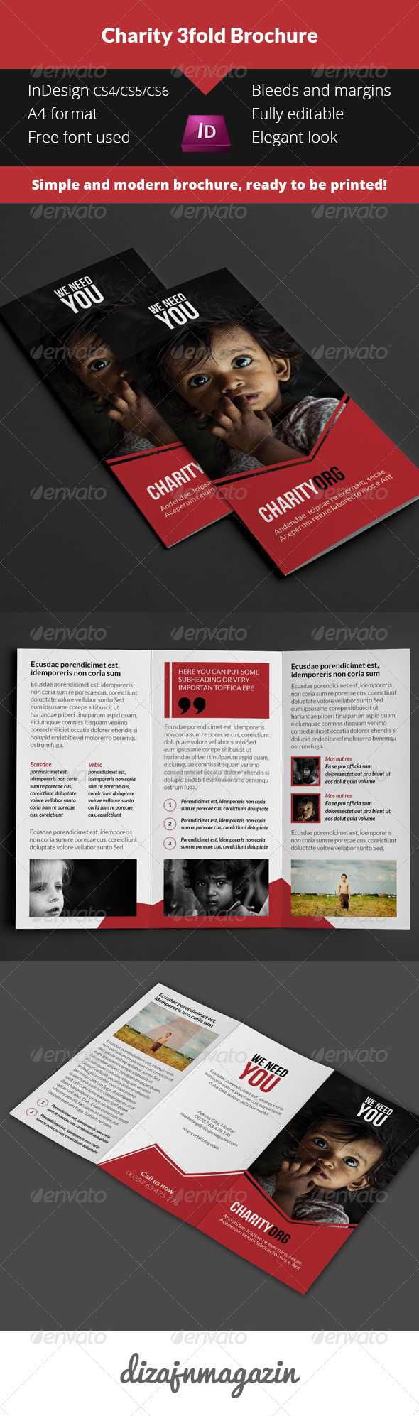 Brochure And Kid Brochure Templates From Graphicriver With Regard To Ngo Brochure Templates