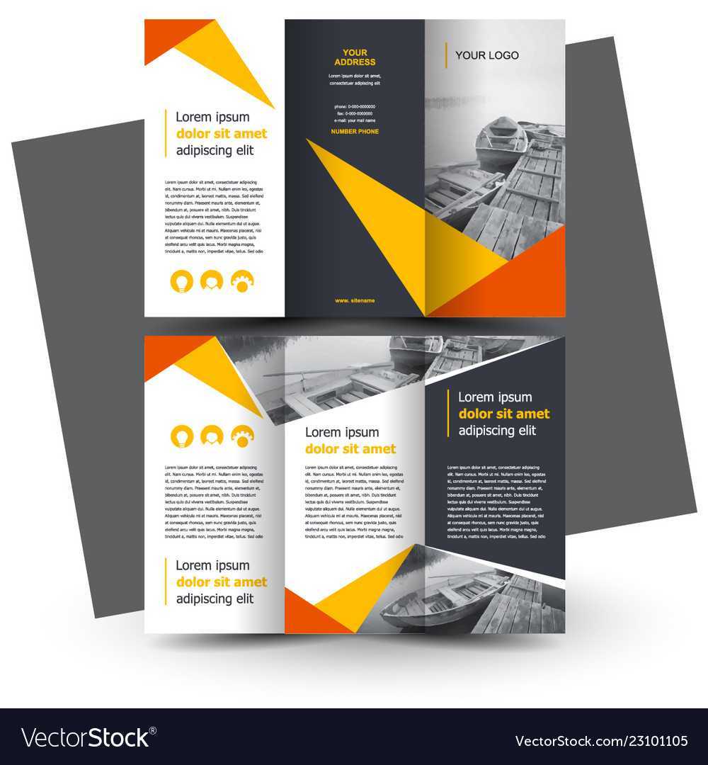 Brochure Design Template Creative Tri Fold In Adobe Tri Fold Brochure Template