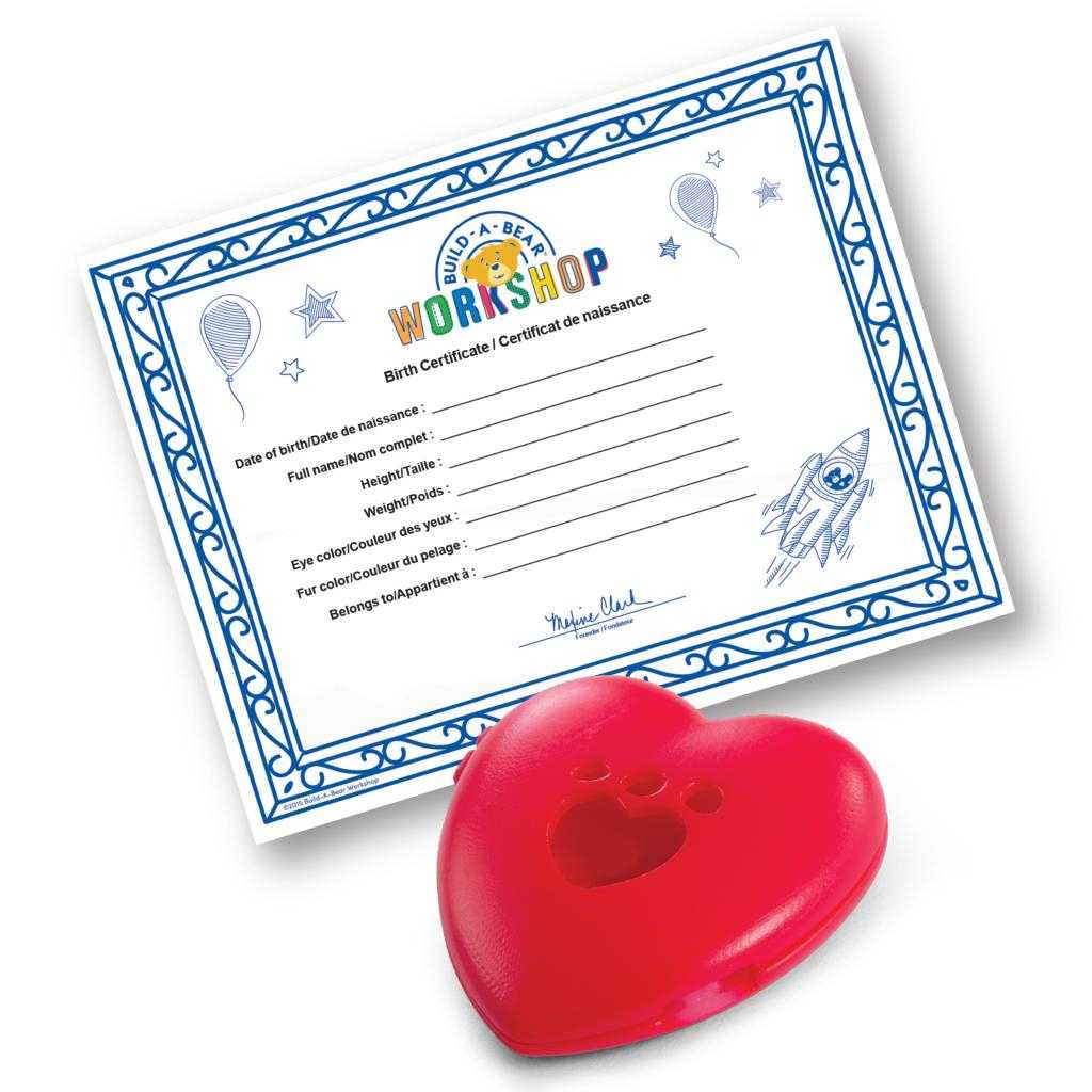 Build A Bear Build A Bear Workshop® Furry  – Spin Master In Build A Bear Birth Certificate Template