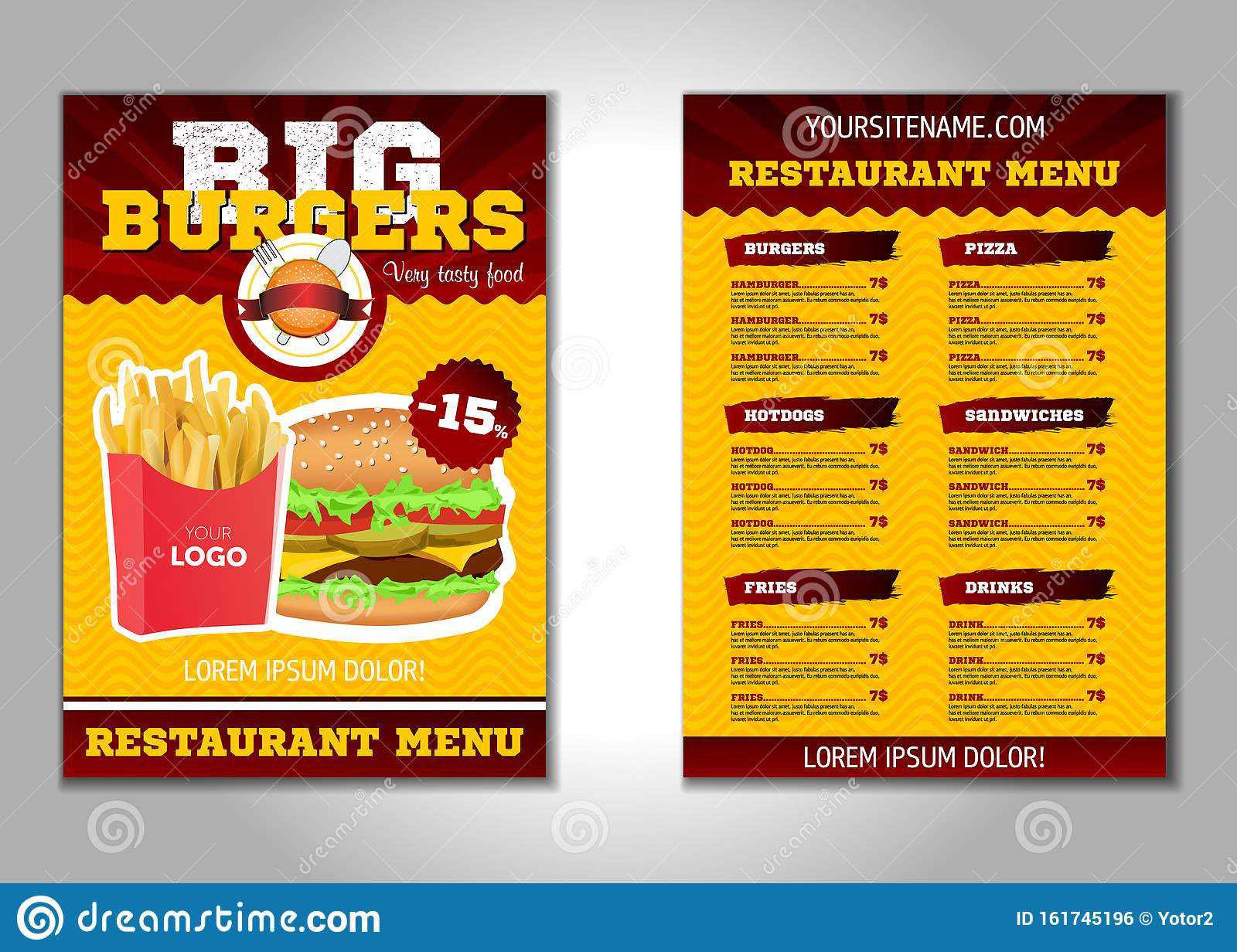 Burger Flyer Design Vector Template In A4 Size. Brochure And Within Mac Brochure Templates