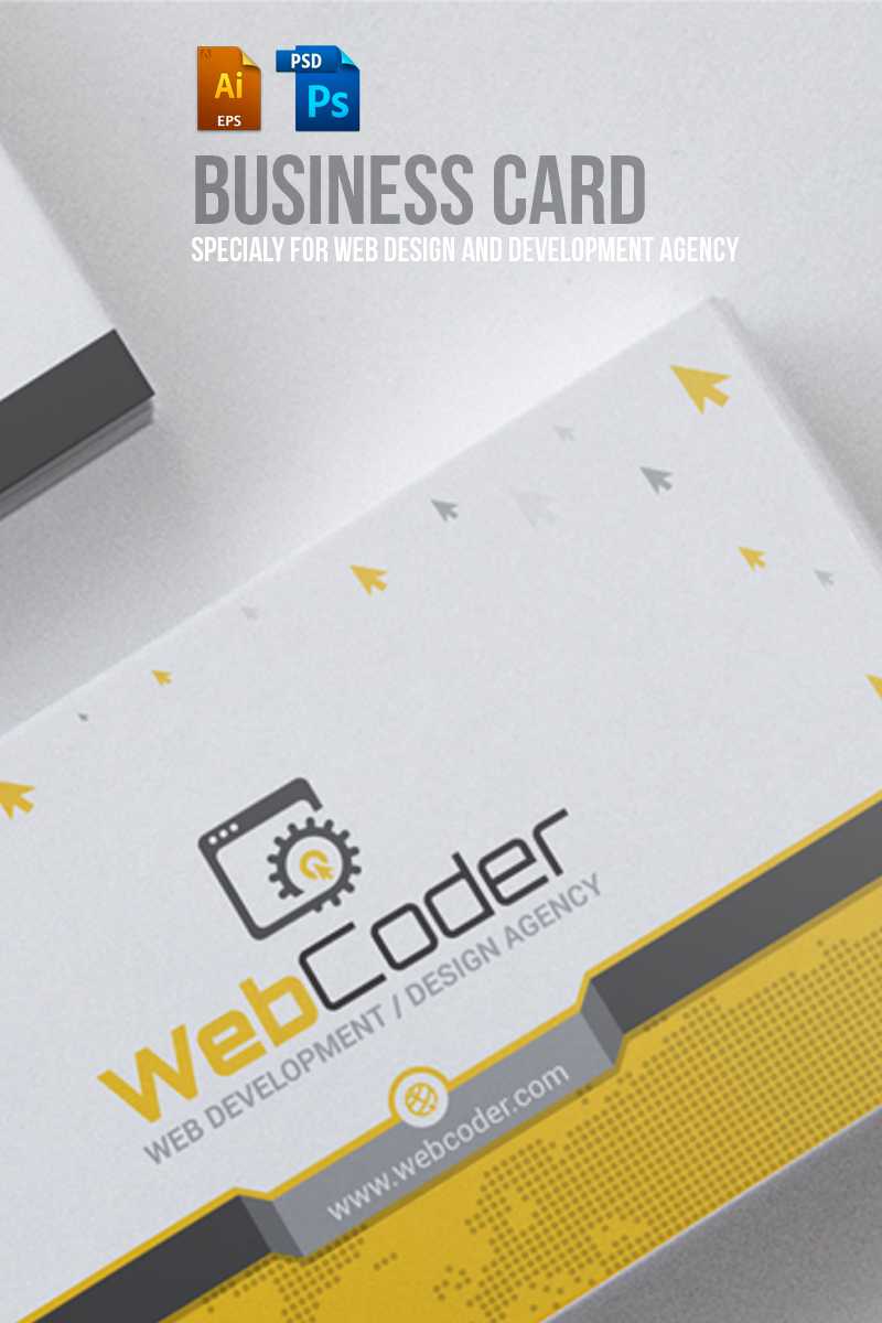 Business Card Design For Web Design And Developer Psd Template In Designer Visiting Cards Templates