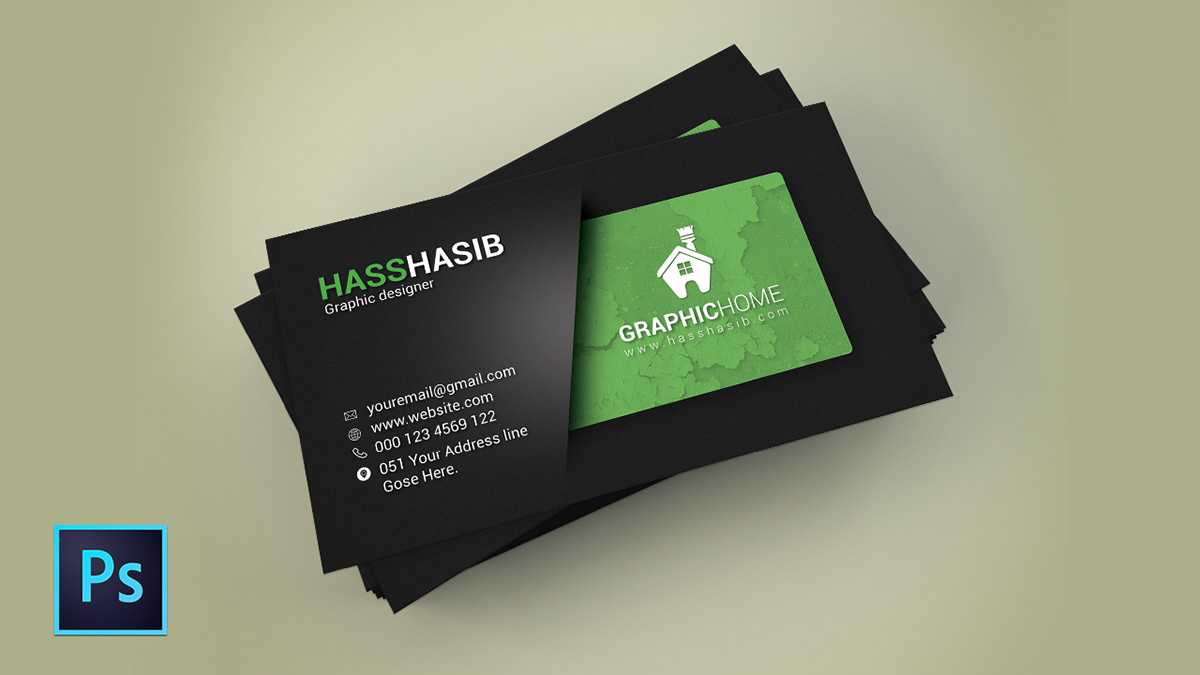 Business Card Design In Photoshop Cc On Behance Inside Visiting Card Templates For Photoshop