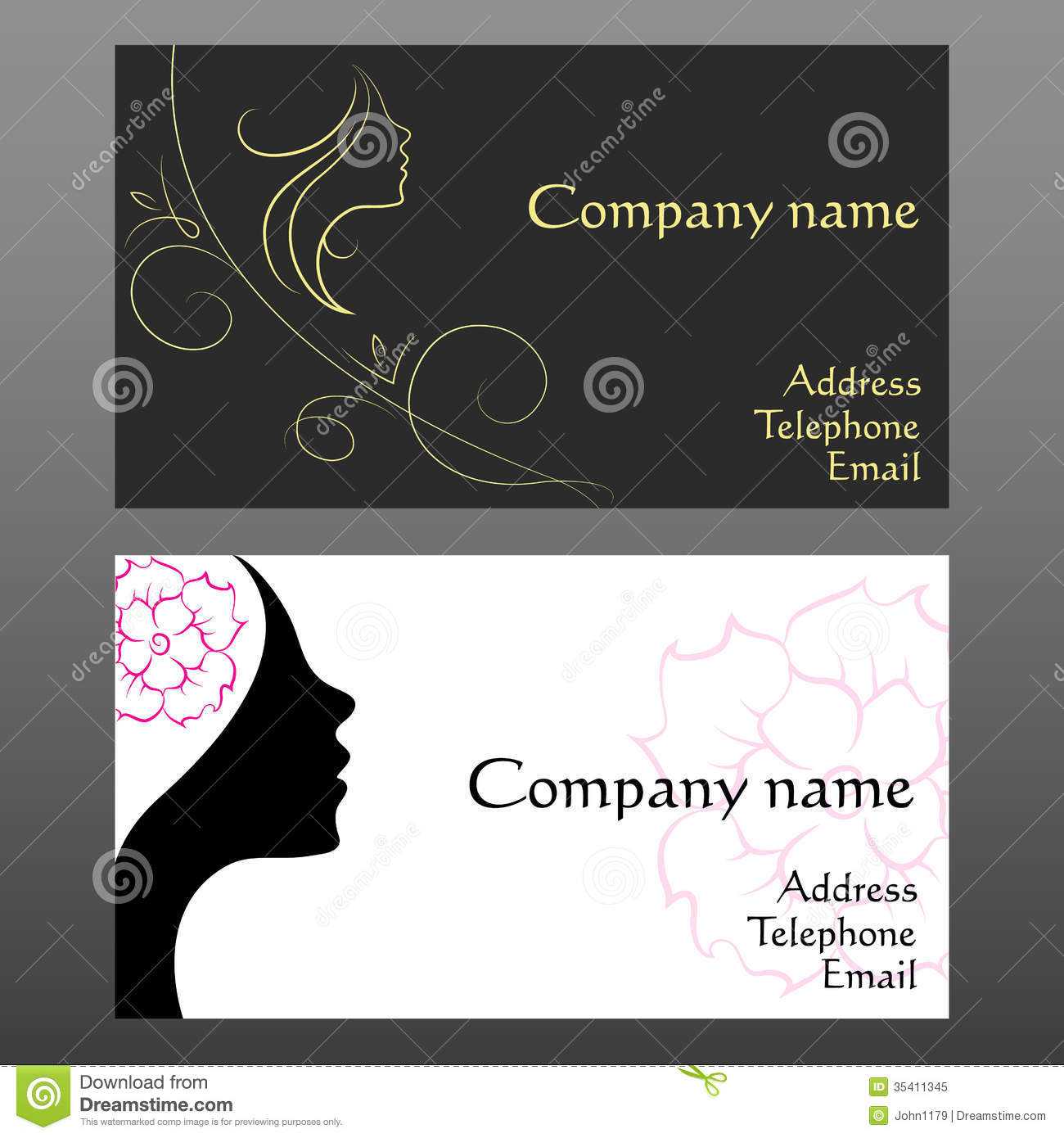 Business Card For Hairdressers Stock Vector – Illustration Pertaining To Hairdresser Business Card Templates Free