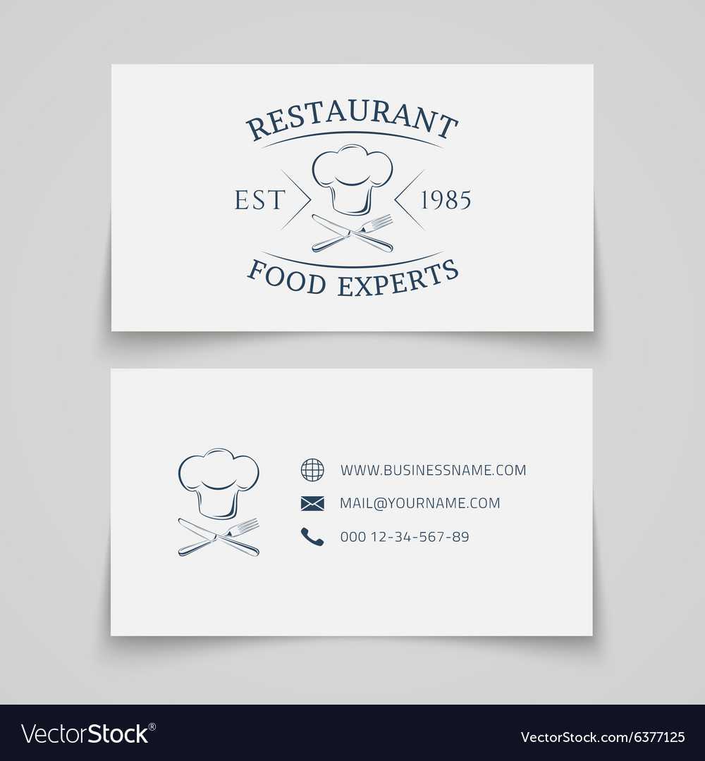 Business Card Template For Restaurant Intended For Restaurant Business Cards Templates Free