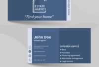 Business Card Template Real Estate Agency Design regarding Real Estate Agent Business Card Template