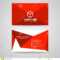 Business Card Vector Graphic Design , Red Triangle Fold And Pertaining To Fold Over Business Card Template
