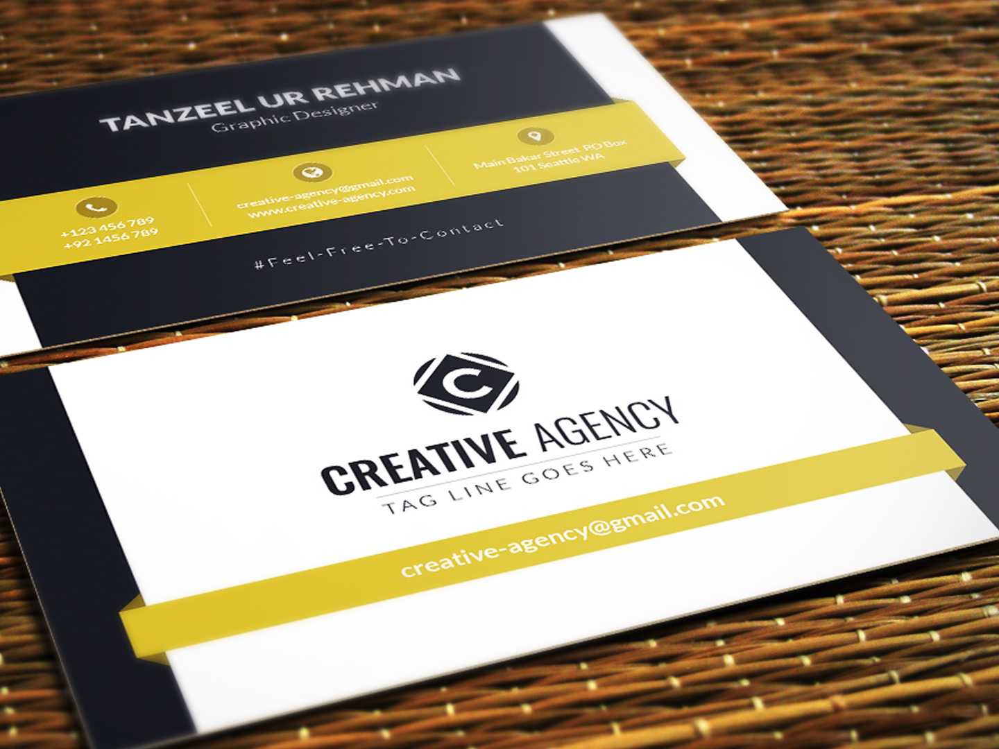 Business Cards Template – Free Downloadtanzeel Ur Rehman Intended For Visiting Card Templates Download