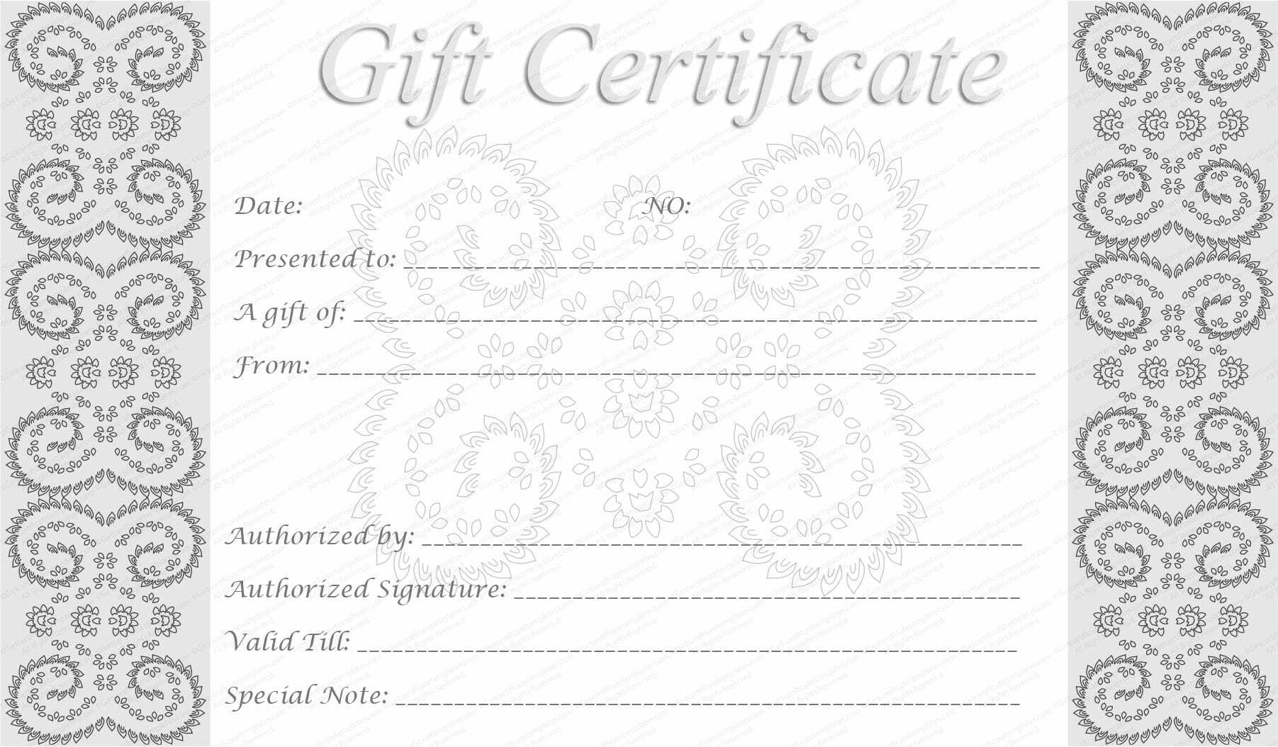 Business Gift Certificate Template (50+ Editable & Printable For Microsoft Gift Certificate Template Free Word