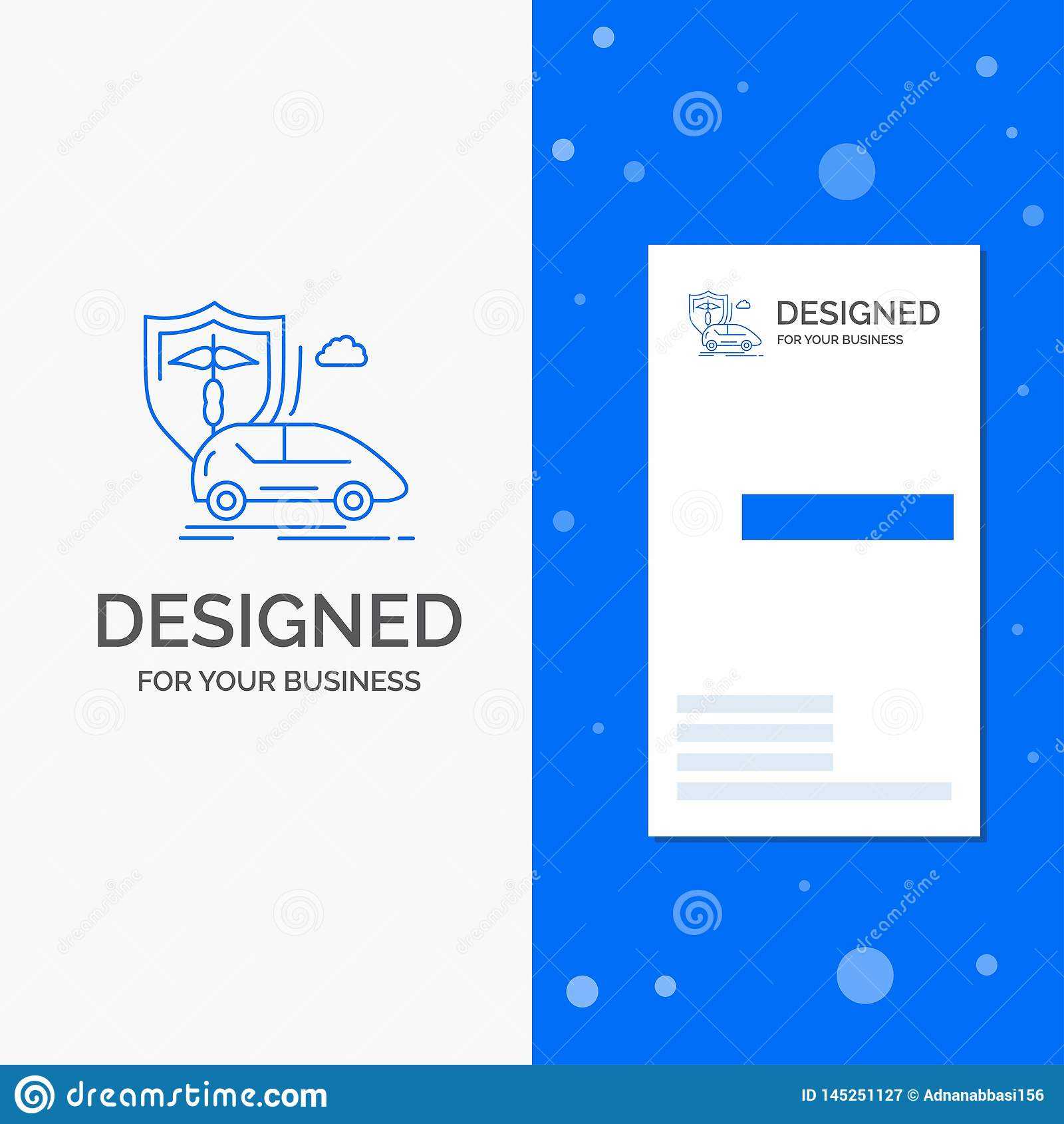 Business Logo For Car, Hand, Insurance, Transport, Safety In Car Insurance Card Template Free