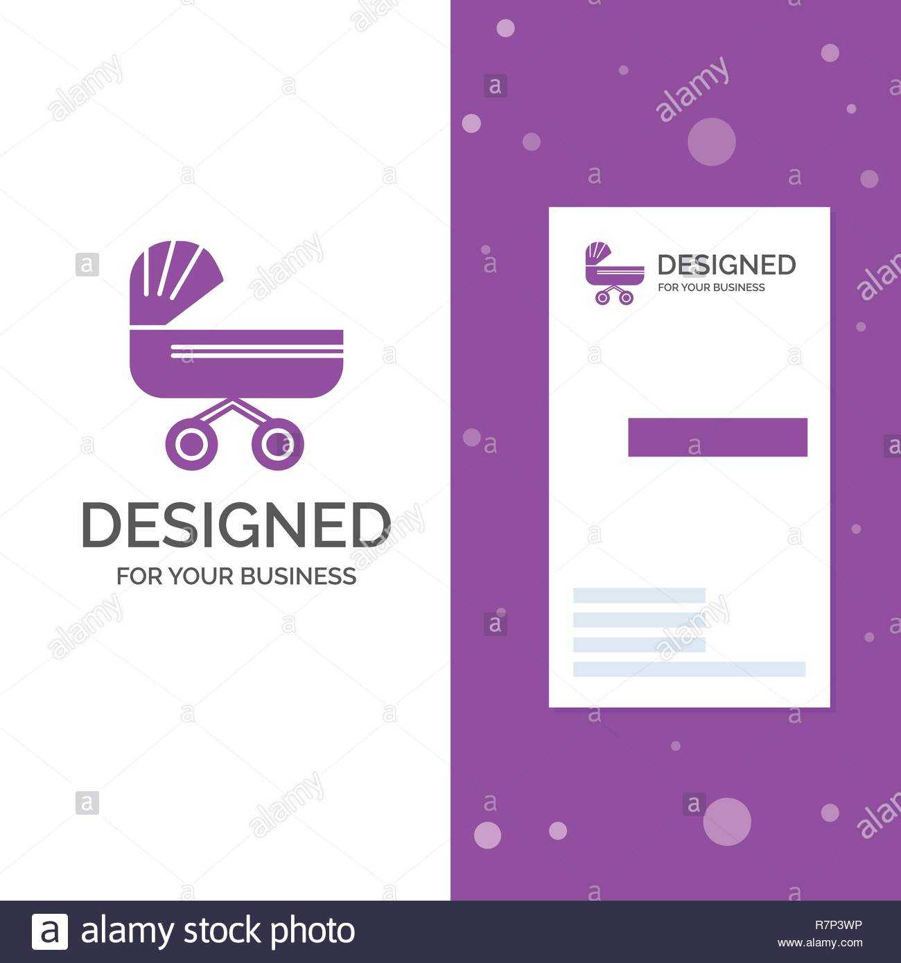 Business Logo For Trolly, Baby, Kids, Push, Stroller For Push Card Template